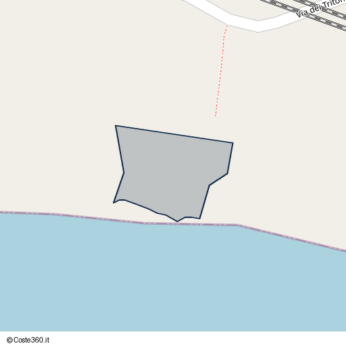 Posizione della spiaggia Spiaggia nei pressi di Via dei Tritoni, Motta San Giovanni, 89064