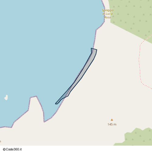 Posizione della spiaggia Spiaggia nei pressi di Via Provinciale Le Forna, Ponza, 04027