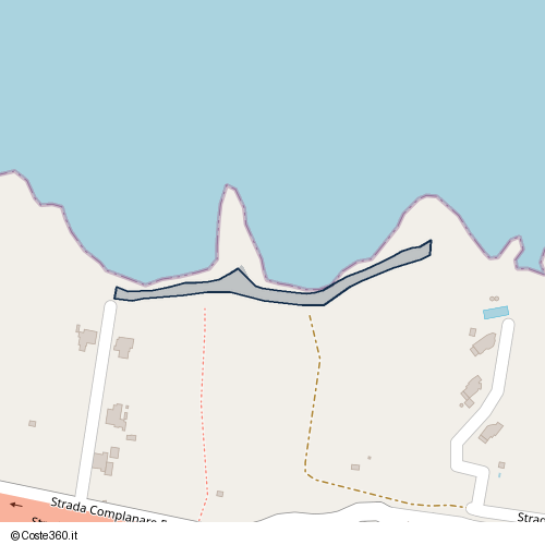 Posizione della spiaggia Spiaggia nei pressi di Mola di Bari, 70045
