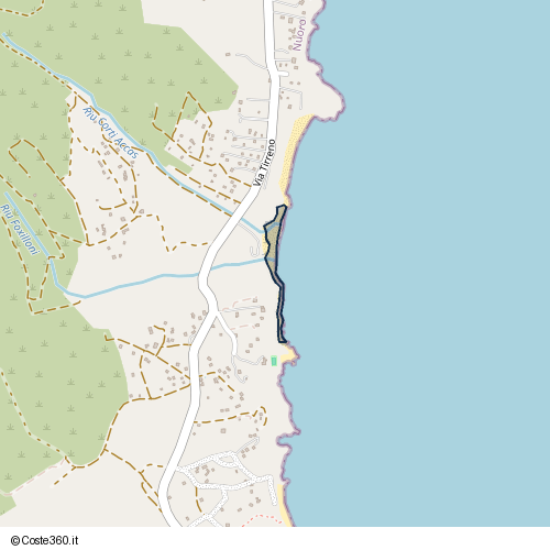 Posizione della spiaggia Spiaggia nei pressi di Via Tirreno 45, Tortolì, 08048