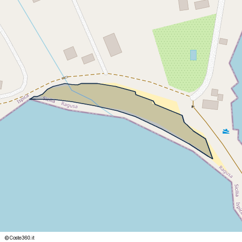 Posizione della spiaggia Spiaggia nei pressi di Via Punta Castellazzo, Ispica, 97014