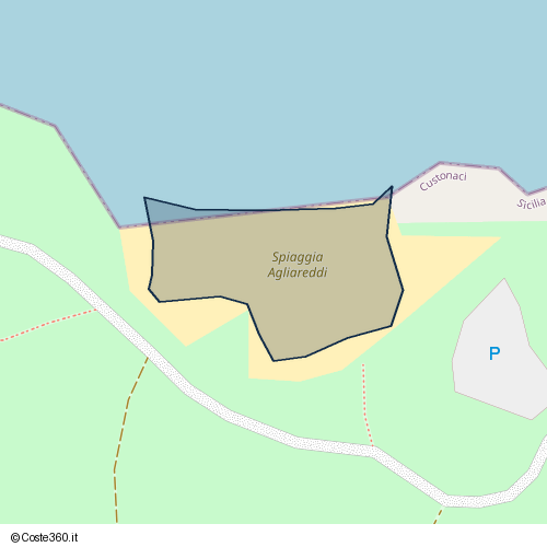 Posizione della spiaggia Spiaggia nei pressi di Variante Baglio Cofano, Cornino, 91015