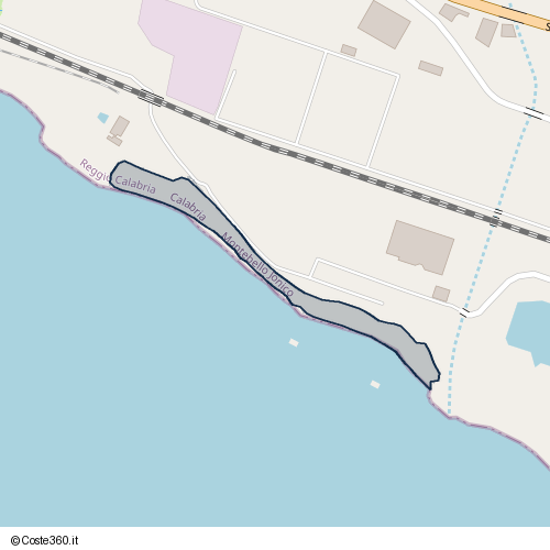 Posizione della spiaggia Spiaggia nei pressi di Montebello Jonico, 89064