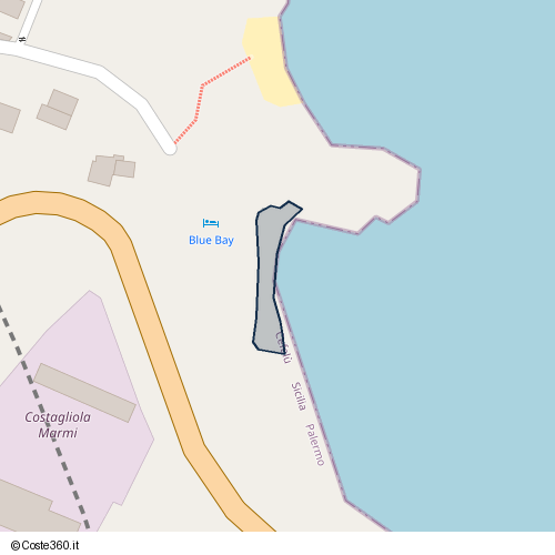 Posizione della spiaggia Spiaggia nei pressi di Strada statale Settentrionale Sicula, Cefalù, 90015