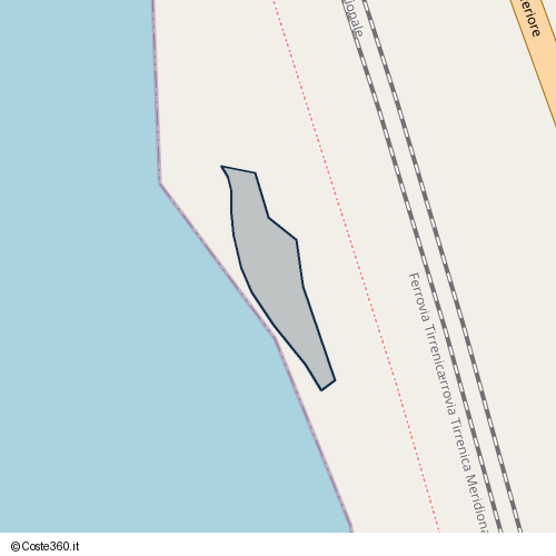Posizione della spiaggia Spiaggia nei pressi di Strada Statale 18 Tirrena Inferiore, Belvedere Marittimo, 87021