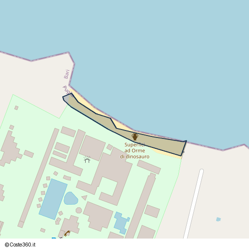 Posizione della spiaggia Spiaggia nei pressi di Adriatica, Molfetta, 70056