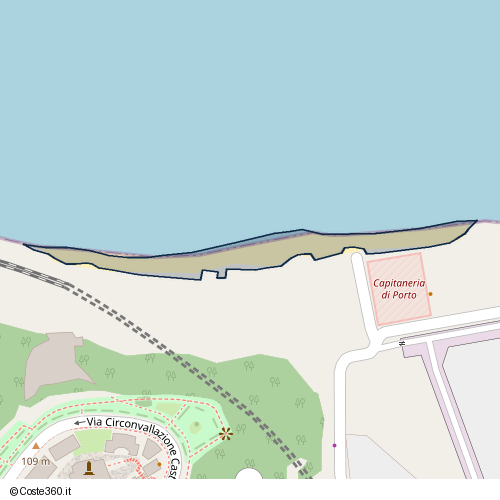 Posizione della spiaggia Spiaggia nei pressi di Termini Imerese, 90018