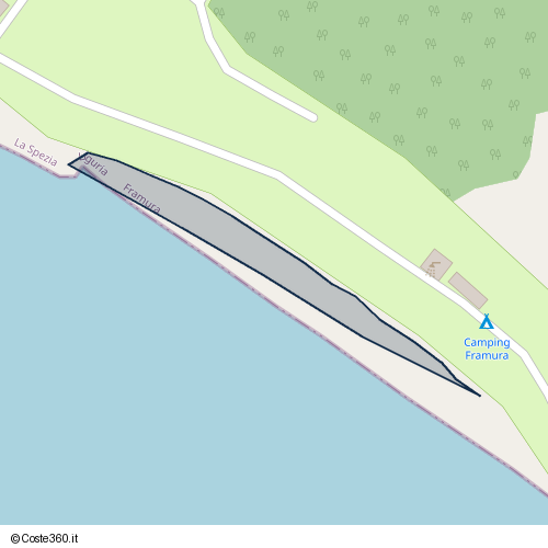 Posizione della spiaggia Spiaggia nei pressi di Via Alessandria, Deiva Marina, 19013