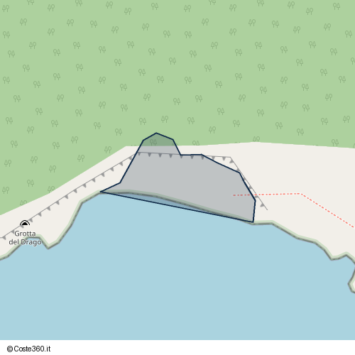 Posizione della spiaggia Spiaggia nei pressi di Via della Pace, Montemarcello, 19031