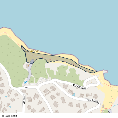 Posizione della spiaggia Spiaggia nei pressi di Via Fabrizia, Ostuni