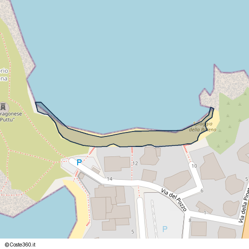 Posizione della spiaggia Spiaggia nei pressi di Via del Pozzo 12, Cùllieri/Cuglieri, 09073