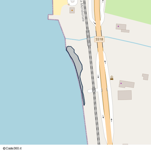 Posizione della spiaggia Spiaggia nei pressi di Belmonte Calabro, 87033