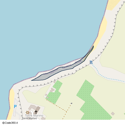 Posizione della spiaggia Spiaggia nei pressi di Strada Provinciale Spilinga Tropea, Santa Domenica, 89865