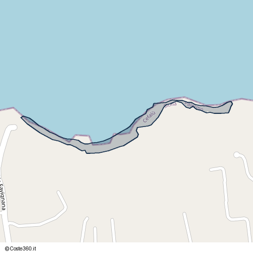 Posizione della spiaggia Spiaggia nei pressi di Via Favignana, Cefalù, 90015