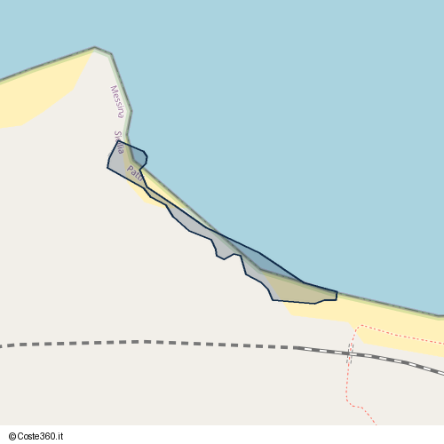 Posizione della spiaggia Spiaggia nei pressi di Galleria Mongiove, Patti, 98066