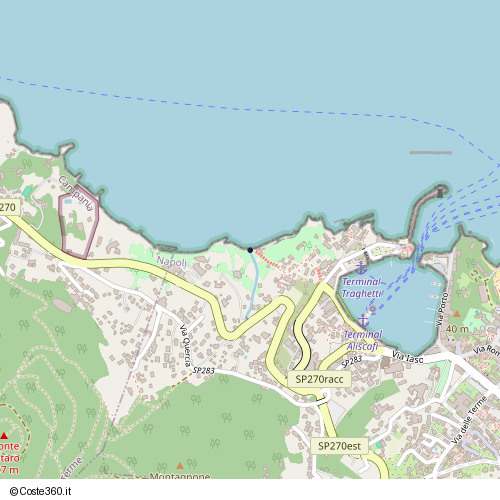 Posizione della spiaggia Spiaggia nei pressi di Via Salvatore Girardi, Ischia, 80077