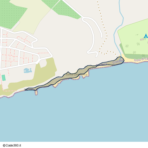 Posizione della spiaggia Spiaggia nei pressi di SP44, Isola di Capo Rizzuto