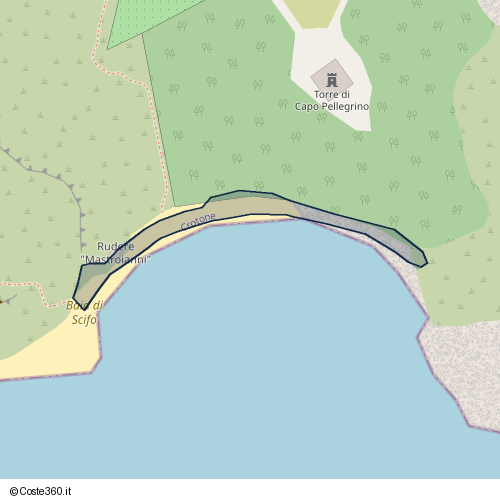 Posizione della spiaggia Spiaggia nei pressi di Via Eracle, Crotone