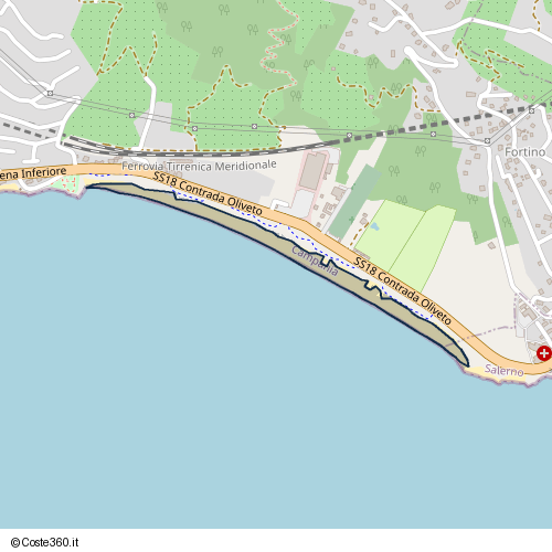 Posizione della spiaggia Spiaggia nei pressi di SS18 Contrada Oliveto, Villammare, 84079