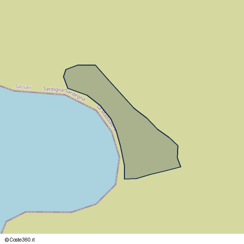 Posizione della spiaggia Spiaggia nei pressi di La Maddalena