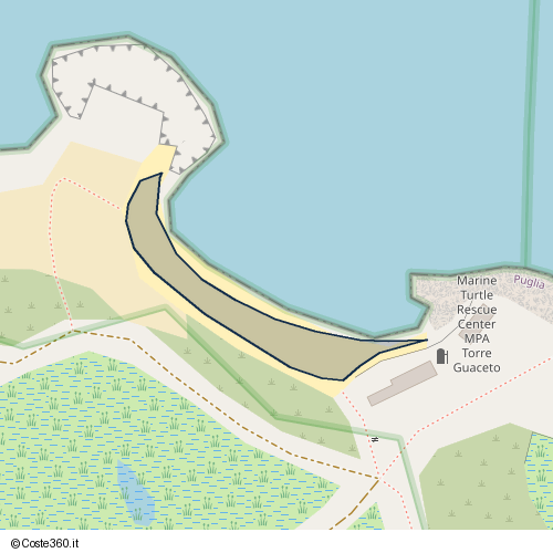 Posizione della spiaggia Spiaggia nei pressi di Strada demaniale Penna Grossa, Carovigno, 72012