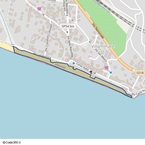 Posizione della spiaggia Spiaggia nei pressi di Villammare, 84079