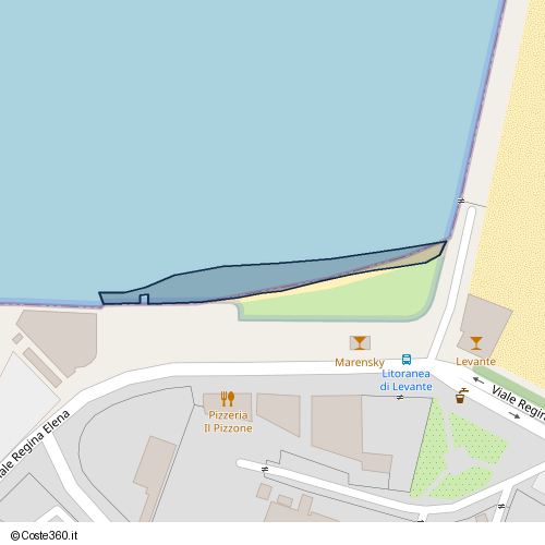 Posizione della spiaggia Spiaggia nei pressi di Viale Regina Elena, Barletta, 76121