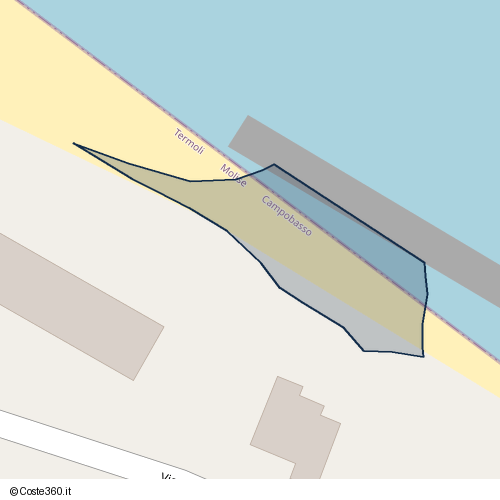 Posizione della spiaggia Spiaggia nei pressi di Via di Rio Vivo, Termoli, 86039