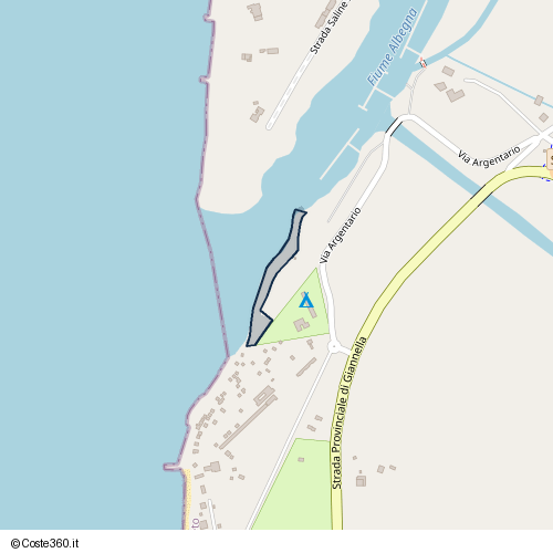 Posizione della spiaggia Spiaggia nei pressi di Via Argentario, Orbetello, 58010