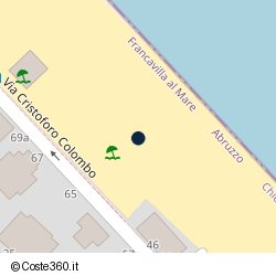 Posizione della concessione demaniale marittima Comune di Francavilla Al Mare, A. 2024, N. 1