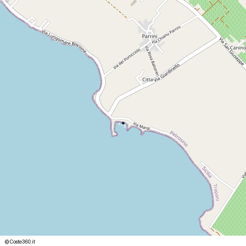 Posizione della spiaggia Spiaggia nei pressi di Via Margi, Petrosino, 91032