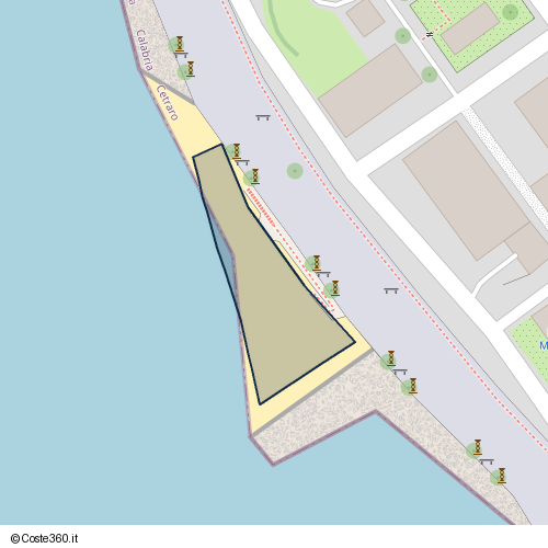 Posizione della spiaggia Spiaggia nei pressi di Lungomare, Cetraro Marina, Cetraro, 87022