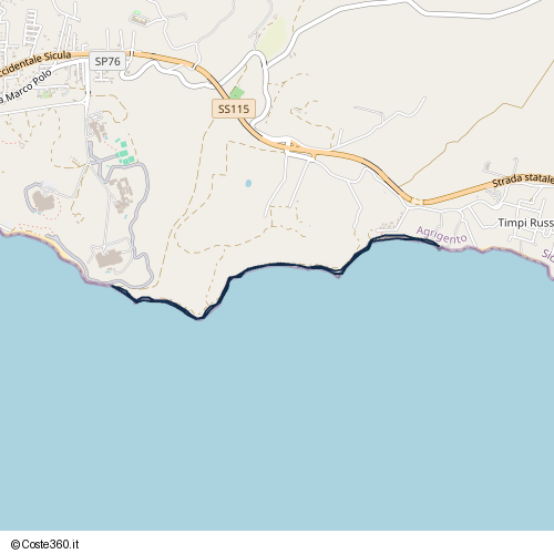 Posizione della spiaggia Spiaggia nei pressi di Sciacca, 92019