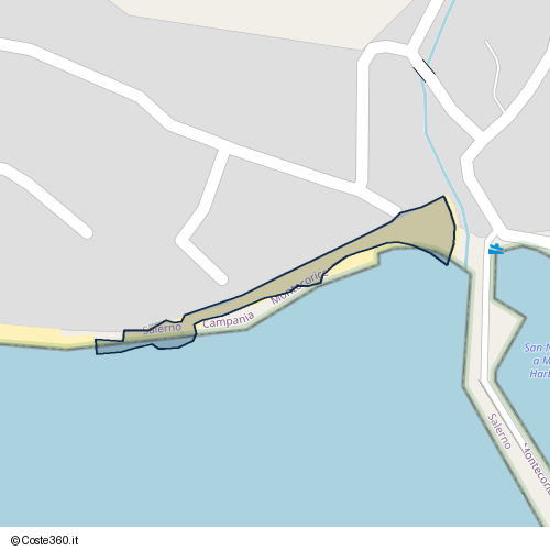 Posizione della spiaggia Spiaggia nei pressi di Montecorice