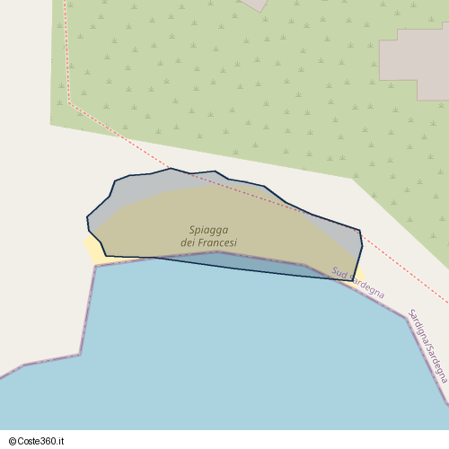 Posizione della spiaggia Spiaggia nei pressi di Arresi/Sant'Anna Arresi, 09010