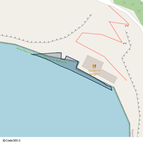 Posizione della spiaggia Spiaggia nei pressi di Via Sorgeto, Forio, 80075