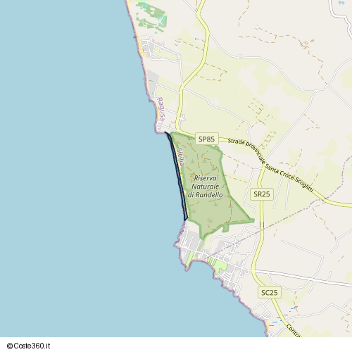 Posizione della spiaggia Spiaggia nei pressi di Ragusa, 97100