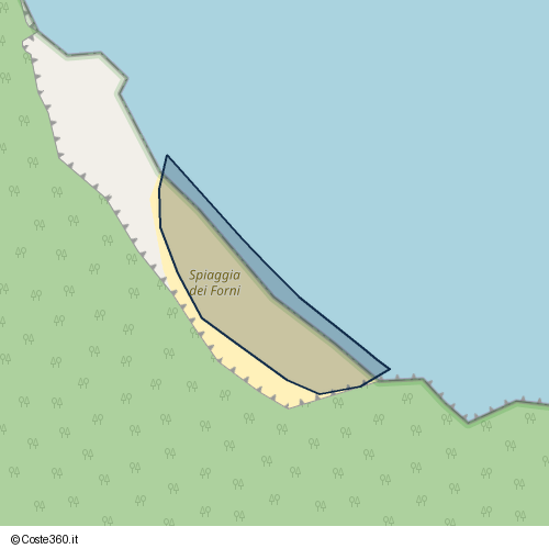 Posizione della spiaggia Spiaggia nei pressi di TM4, Sirolo, 60020