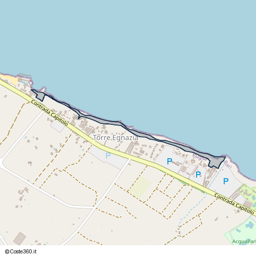 Posizione della spiaggia Spiaggia nei pressi di Monopoli