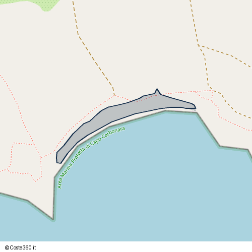 Posizione della spiaggia Spiaggia nei pressi di Via Grecale, Crabonaxa/Villasimius, 09049
