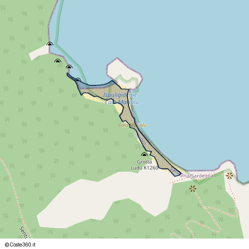 Posizione della spiaggia Spiaggia nei pressi di Sentiero Cala Mariolu, Baunei, 08040