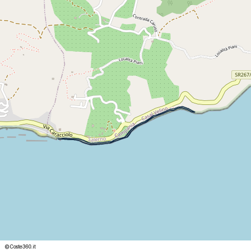 Posizione della spiaggia Spiaggia nei pressi di Via Caracciolo, Casal Velino, 84068