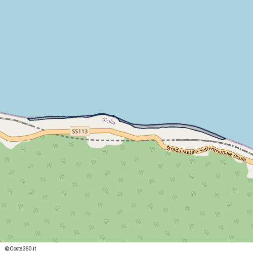 Posizione della spiaggia Spiaggia nei pressi di Strada statale Settentrionale Sicula, Tusa, 98079