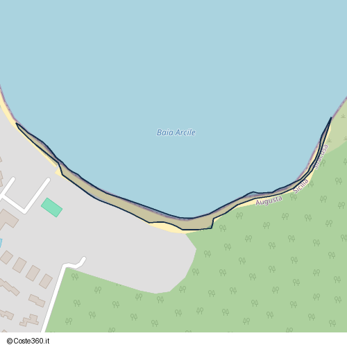 Posizione della spiaggia Spiaggia nei pressi di Augusta, 96011