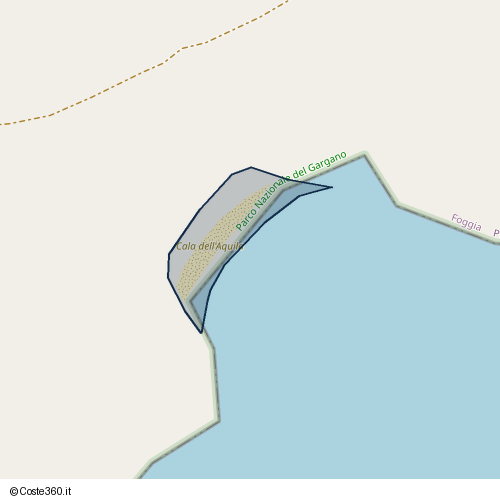 Posizione della spiaggia Spiaggia nei pressi di Litoranea, Mattinata