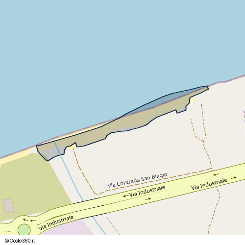 Posizione della spiaggia Spiaggia nei pressi di Via Contrada San Biagio, Pace del Mela, 98042
