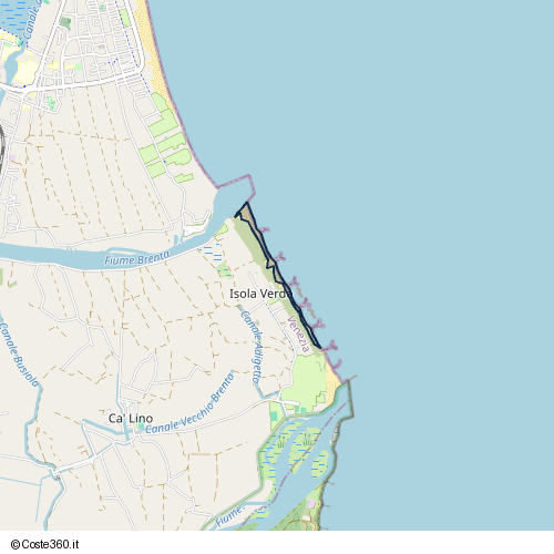 Posizione della spiaggia Spiaggia nei pressi di Via Atlantico 36, Chioggia, 30015