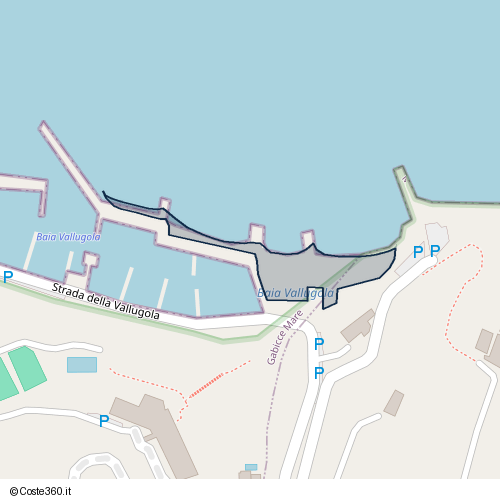 Posizione della spiaggia Spiaggia nei pressi di Strada della Vallugola, Pesaro, 61012