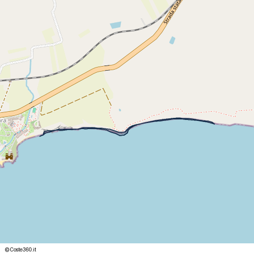 Posizione della spiaggia Spiaggia nei pressi di Strada statale Sud Occidentale Sicula, Butera, 93011