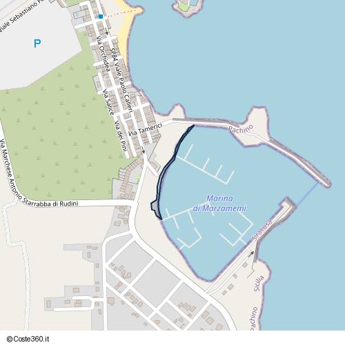 Posizione della spiaggia Spiaggia nei pressi di Strada provinciale Marzamemi-Portopalo, Pachino, 96018